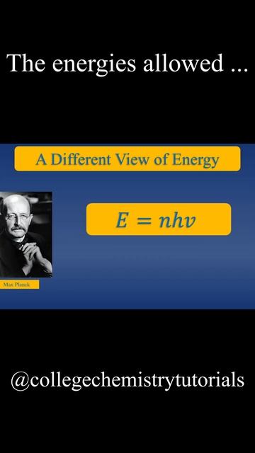 #E=hv Quantization of Energy #quantummechanics