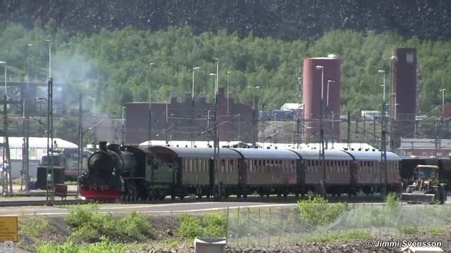 R 976 ÅNGLOK Kiruna 30 Juni 2022 Steam Locomotive in Sweden IORE ore trains LKAB смотреть онлайн