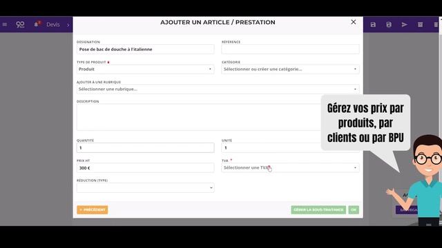 La minute 90TECH : Création dun devis