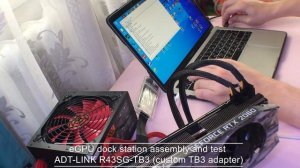 DIY eGPU Dock Station ADT-LINK R43SG assembly and test in games
