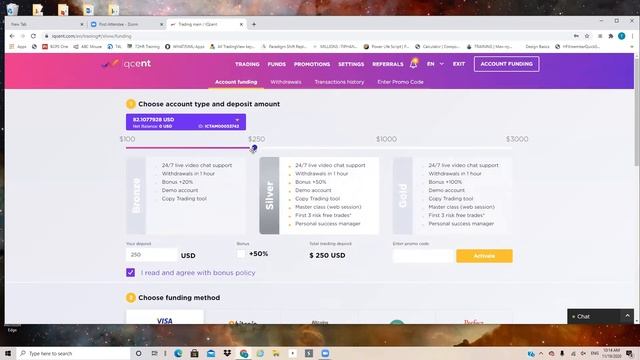 Funding your IQ cent account