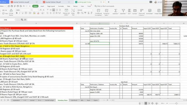 Purchase Book And Sales book together Sum (In Hindi) | Accounting | CA Navin Bachhawat смотреть онлайн