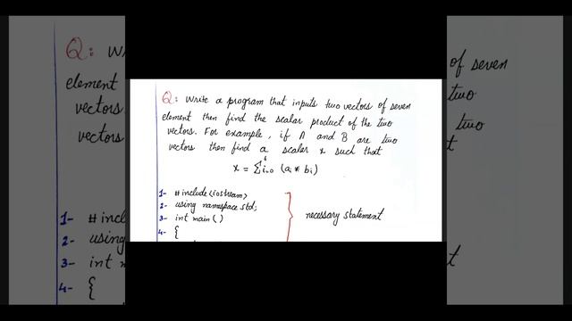 C++ Discussion 10 | C++ Lab Work | Traversing in 1D arrays for norms, sum-vector, and scalar produc смотреть онлайн