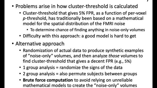 Summer Course 2019: 08 Functional MRI - Dead Salmon (2009) + the Great Cluster Panic of 2016