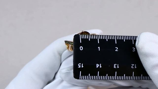 Золотое кольцо Александра с фианитом и султанитом кл2539-48ск-са