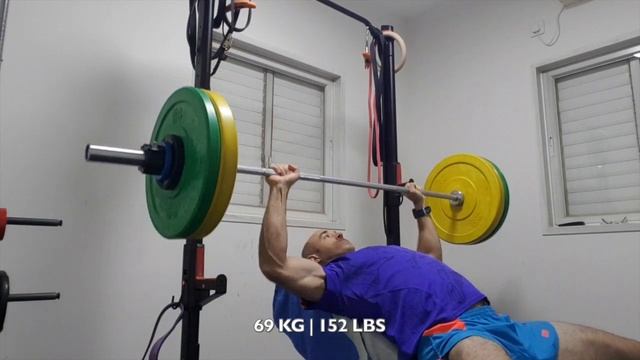 Incline Bench Press - 69 KG x 8 reps | 152 LBS x 8 reps - NEW PR