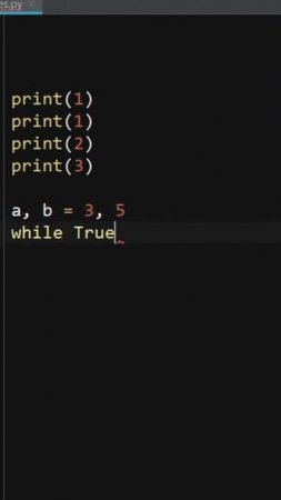 How to generate infinite fibonacci numbers in Python #Shorts #short #python #shorts