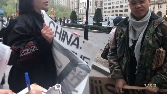 Protest outside China Fashion Gala NYC смотреть онлайн