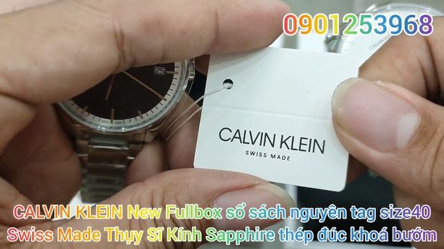 CK Thụy Sĩ CALVIN KLEIN Mới 100% nguyên hộp gỗ sổ sách tag nguyên seal size40 kính sapphire - 1780k смотреть онлайн