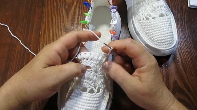 ажурные полусапожки вязаные крючком на подошве 2 часть