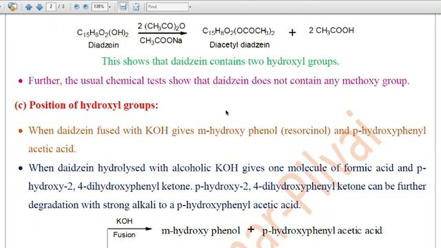 What are isoflavones ? | Structure Elucidation of Daidzein