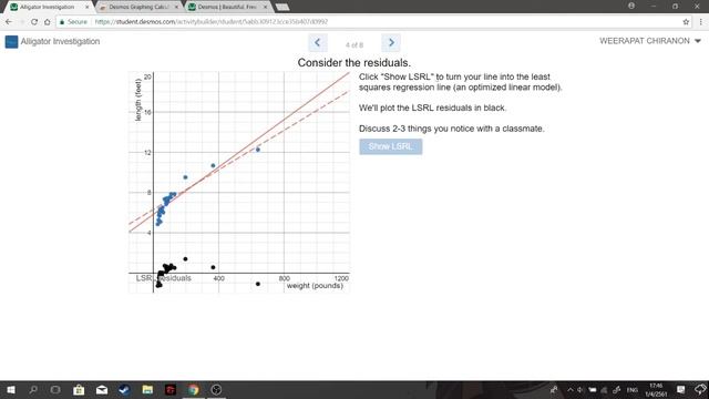 Desmos and Screencasting - Alligator Investigation Walk through