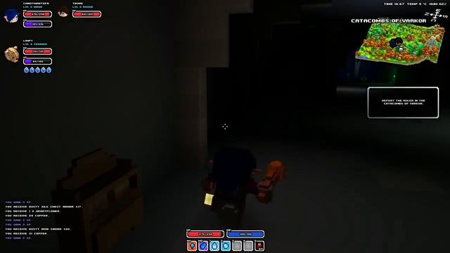 Lets Play Cube World Alpha: Coop Episode 11: Skull Bull Go Home!
