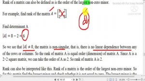 Rank of matrix / singular matrix //nonsingular matrix