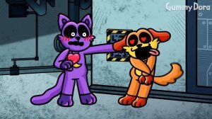 Catnap and Dogday Trapped in a Cabinet, End Up Kissing?!?  | Poppy Playtime LOVE STORY Animation