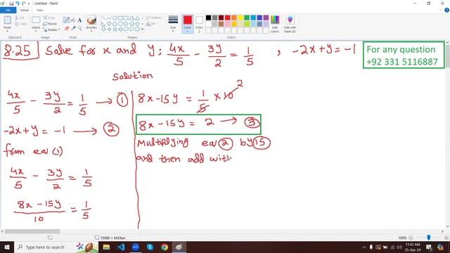 I.com part 1 Business Mathematics Question 8.25 Set A chapter 8 Simultaneous System Equations