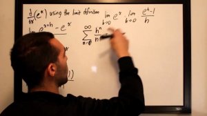 Derivative of e^x Proof (By Series Expansion & Limit Definition)