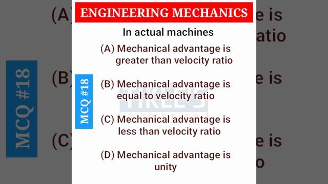ENGINEERING MECHANICS MCQ 18  #shorts #tiklesacademy смотреть онлайн