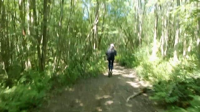 KugooG1 и  White SIBERIA nerpa pro по лесной дорожке   веселуха  в конце