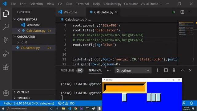 Calculator project using python part 4 смотреть онлайн