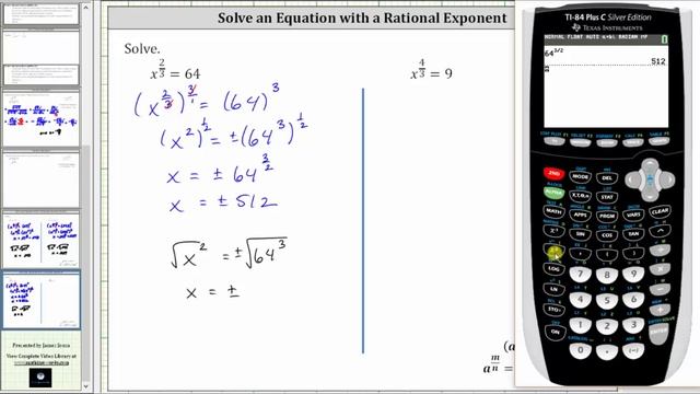 Solve Equations with Rational Exponents (Two Solutions) смотреть онлайн