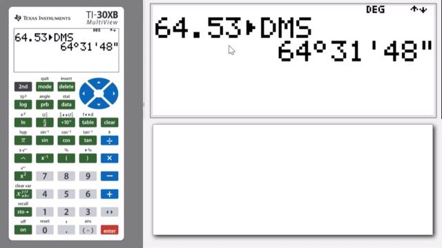 Angle Conversions DMS | TI-30XB Multiview Calculator | Fundamentals Course смотреть онлайн