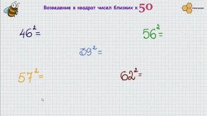 Возведение в квадрат чисел близких к 50