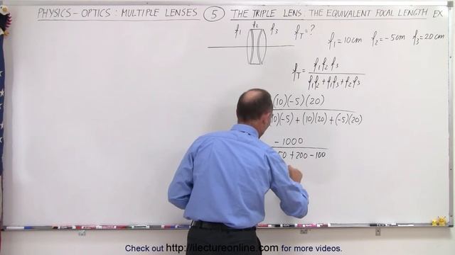 Physics 55.4 Optics- Multiple Lenses (5 of 12) The Triple Lens: The Equivalent Focal Length -Exampl