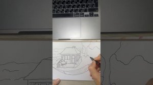 Нейроскетчинг: домик у моря, туториал для Клуба.