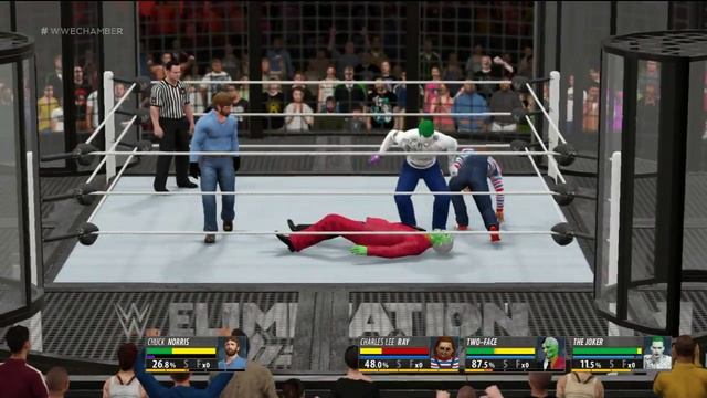 WWE 2K16 (PS4) - Чак Норрис раздает всем вертушку с ноги :D смотреть онлайн