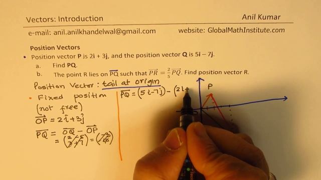 Position Vector R that Divides PQ in the Ratio of 2 to 3 смотреть онлайн