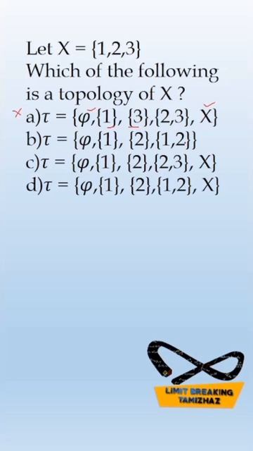Topology MCQ #competitiveexams #set_tamil #pgtrb #polytechnictrb #maths_in_tamil #shorts