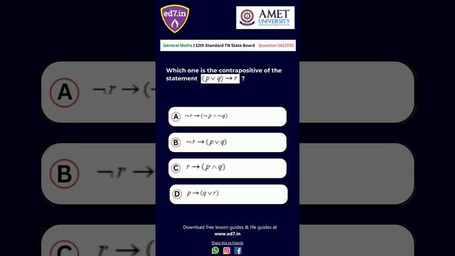 TN 12th Mathematics Chapter 12 - Discrete Mathematics #12thtn #boardexam2023 #collegestar