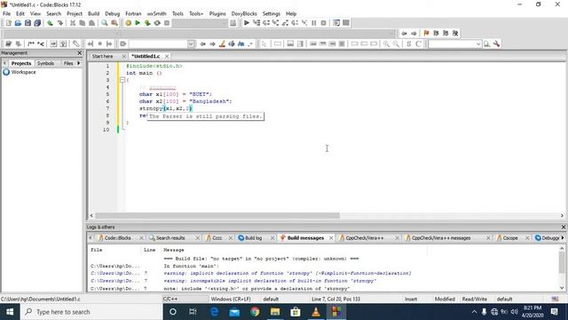 C Programming Tutorial in Bangla strncpy function