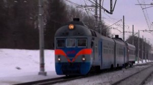 Дизель-поезд Д1-723 со служебным вагоном