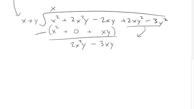 Polynomial Long Division: Multiple Variables