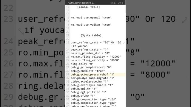 Gaming Performance: SetEdit Codes No Root 120fps Boost UNLEASHE THE PERF fixlag ffmax 90fps