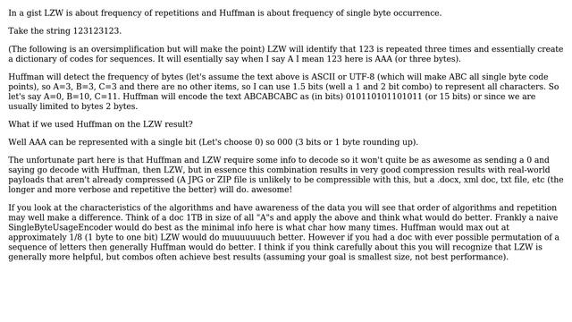 Huffman Coding vs LZW Algorithm (2 Solutions!!)