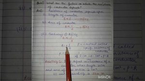 Class 10th science, factor on which the resistance of conductor depend @studyfacts4693