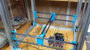 Core-xyz first motion with modded Repetier firmware!