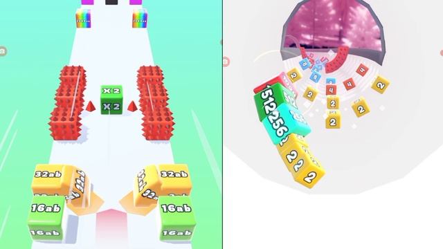🪼Jelly Run 2048 - infinity ♾️ mod ( cube ABCD ) vs jelly tube run 2048 Gameplay Walkthrough part #3 смотреть онлайн