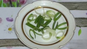Народная нарезка лука Порея зеленную часть