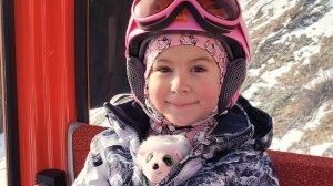 В 7 лет первый раз на склоне в Архызе.