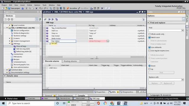 Motor Star-Delta Control Hmi Project Design, Siemens Ktp 400 Using Tia-Portal Software смотреть онлайн
