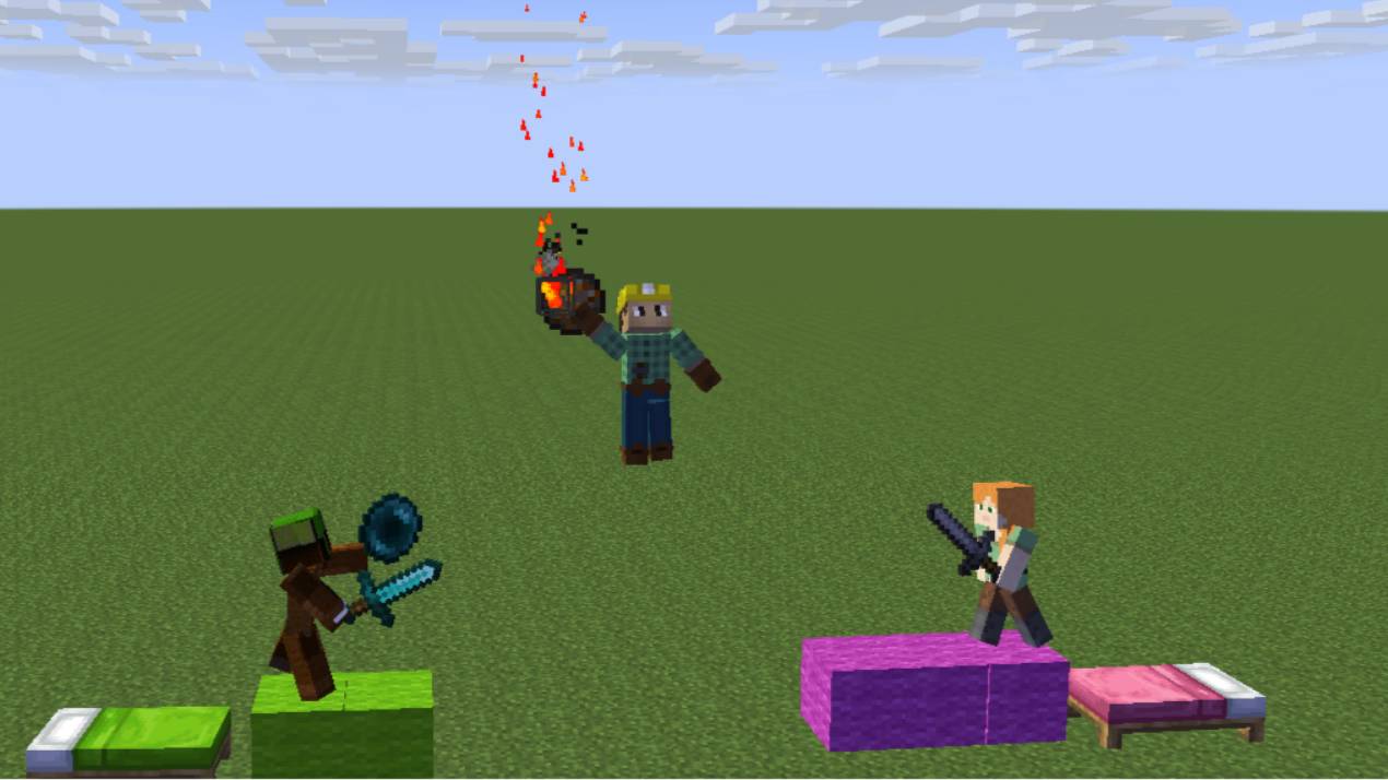 Minecraft бедварс но я построил ловушку(в которую 100 раз упал)