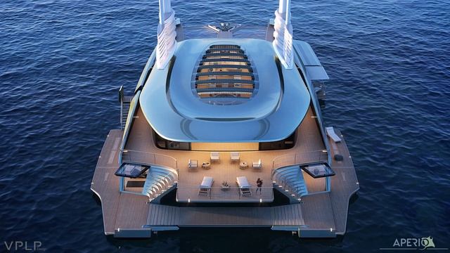 Концепт парусной суперяхты - катамарана APERIO 151'  VPLP Design's | HD