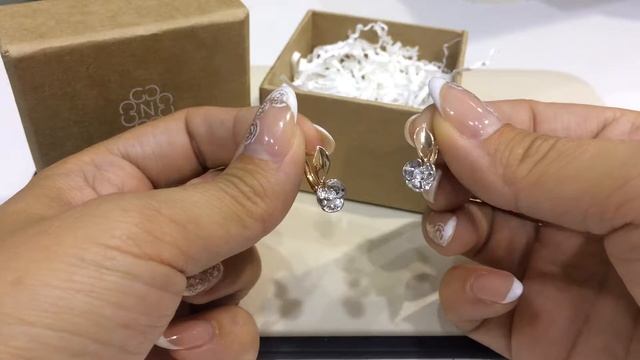 Серьги 093859_02_01_005_0004 из красного золота 585 пробы с фианитами смотреть онлайн