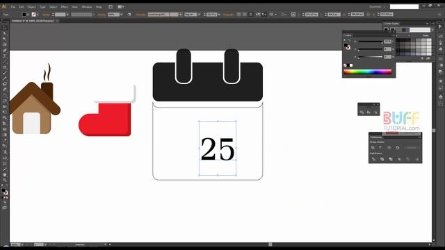 Christmas Icon  | Vector Drawing | Adobe Illustrator | Speed Art смотреть онлайн