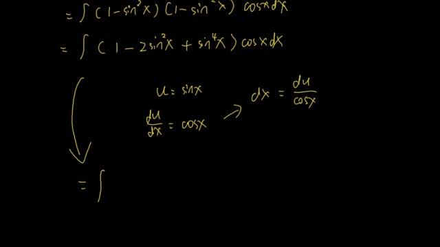 Integral of cos^5x