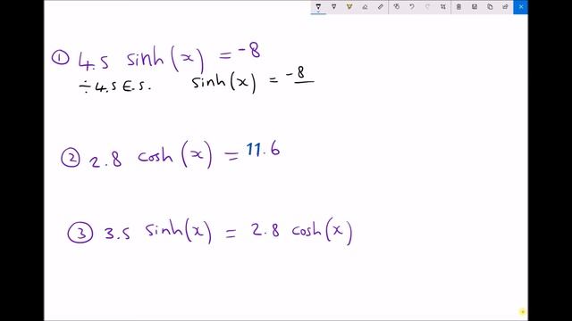 How to Solve Hyperbolic Function Equations